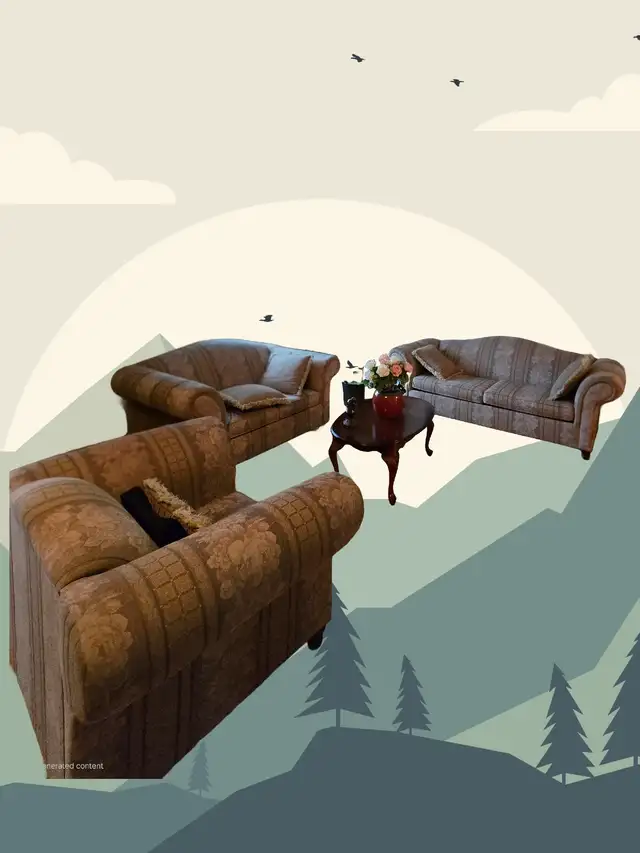 Causeuse 2 places beige/taupe / Beige/taupe 2-Seater Loveseat in Couches & Futons in City of Montréal - Image 4