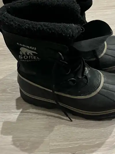 Sorel Caribou Waterproof Winter Boots - Black - Men’s Size 10, View more