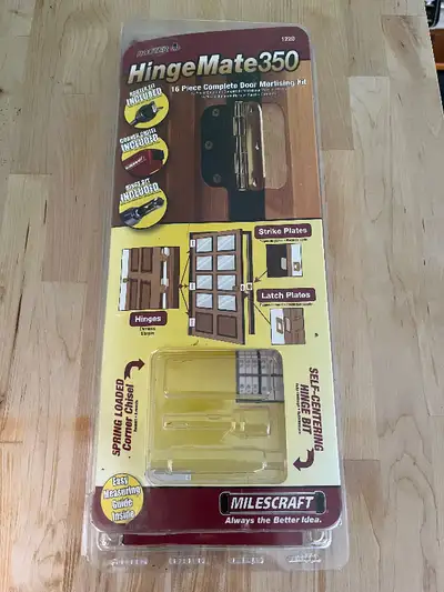 Milescraft HingeMate 350 door router mortising jig set. Brand new. Opened but never used. Near Linco...
