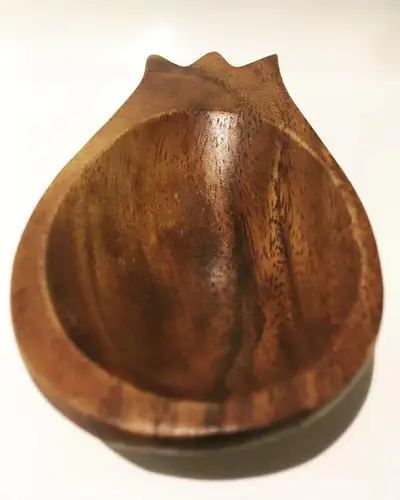 MINI PLAT BOIS TECK ANANAS VIDE POCHE VINTAGE RÉTRO MID CENTURY, View more