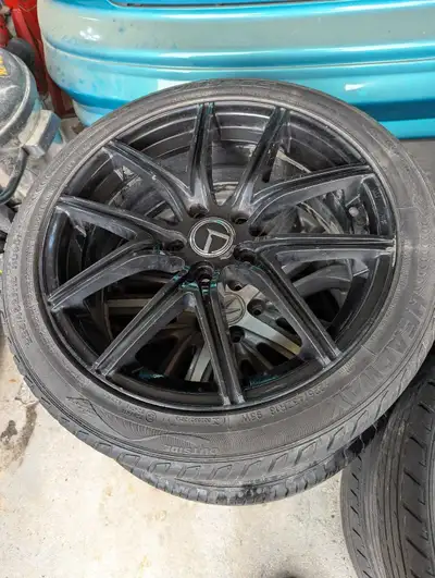 These are optional OEM Kia wheels. One has a small crack that was professionally repaired. They have...