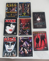 Kiss DVD's lot of 8