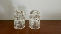 Vintage 2 X PYREX Glass Insulators