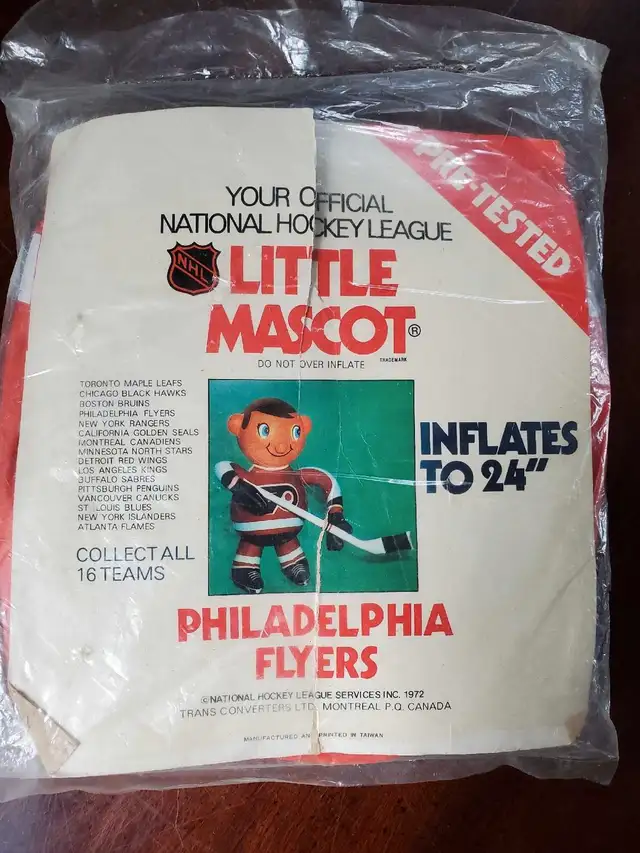 1972 Philadelphia flyers inflatable little mascot  in Arts & Collectibles in Saint John - Image 2