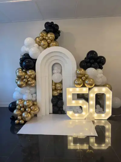 Add a touch of modern elegance to your event with this 3d layered wooden arch. Let's make your event...