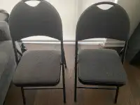 ***EXCELLENT CONDITION*** FOLDING FABRIC CHAIRS (2)