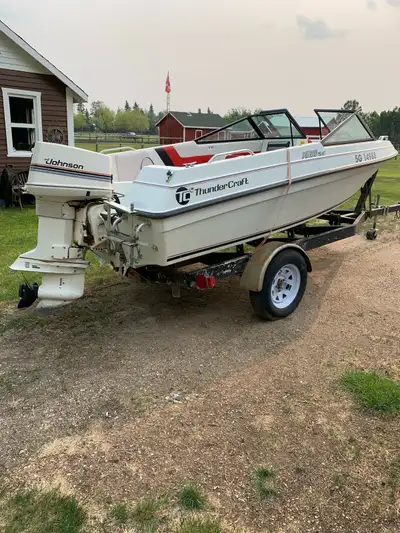 1990 Thundercraft Boat with 1991 outboard motor and trailer. Works good. Tilt and trim. Located near...