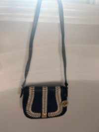 Like new Black and white saddle crossbody bag -$35