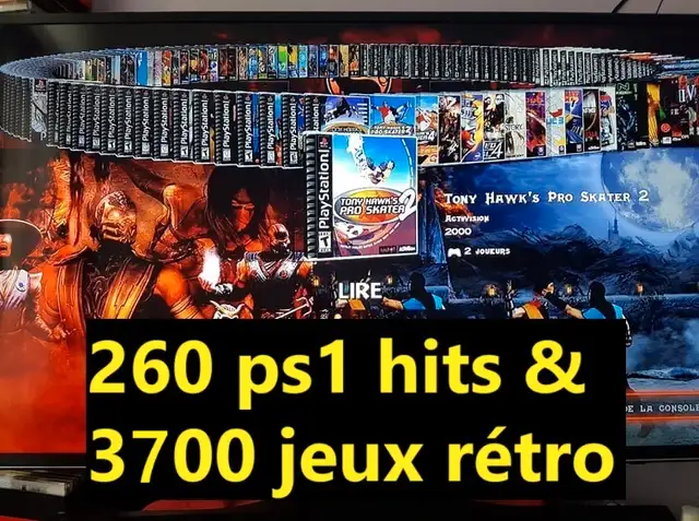 mini PS classic + 128GB USB key, 260 PS1 games and 3700 retro !!62863268601346121