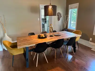 Acacia Wood Dining Table Set (8-Seater)  Excellent Condition, View more