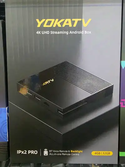 Brand New YOKATV IPx2 PRO 4K UHD 4GB/32GB Streaming Android Box, View more