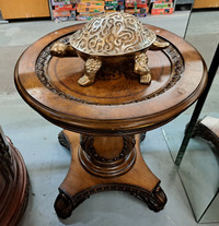 Table d'entrée en Cerisier avec motif vintage