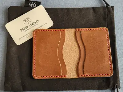 Popov Leather 5 card wallet - English Tan, View more