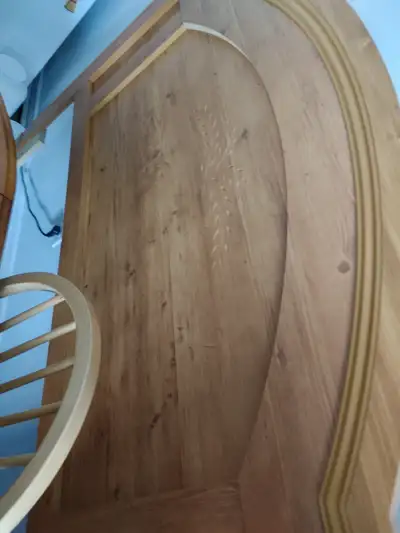 Beautiful thick oak headboard, View more