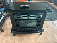 Electric fireplace with heater