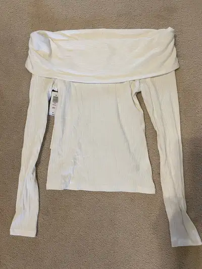 women’s Babaton off the shoulder white sweater, View more