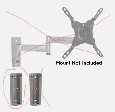 Neuf / New Pour support TV Mount-IT! / For Mount-IT! TV mount 1 plaque / wall plate Support non incl...