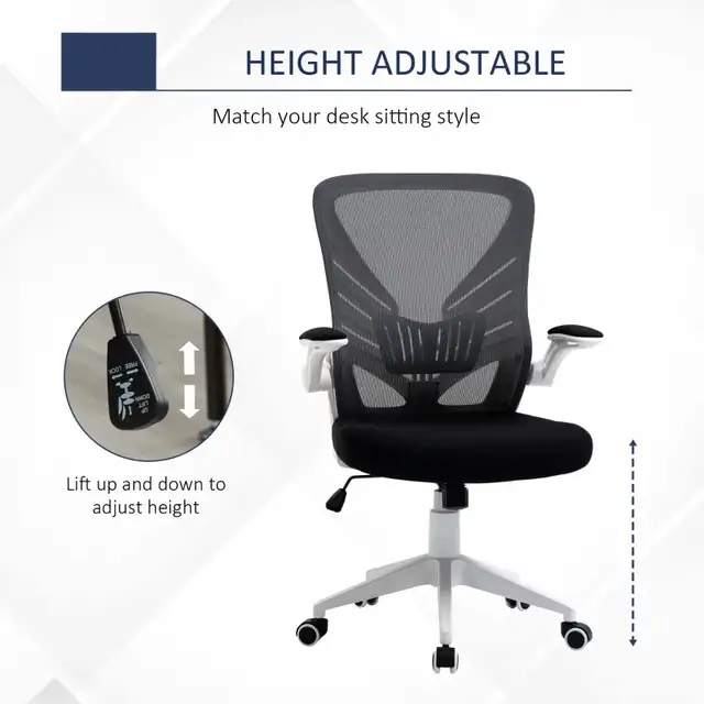 Mesh Office Chair Swivel Task Desk Chair with Lumbar Back Suppor in Chairs & Recliners in Markham / York Region - Image 6