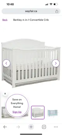 Sorelle Berkeley 4-1 baby crib