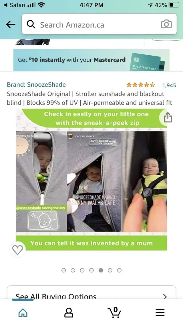 SnoozeShade Original | Stroller sunshade62863282551042122