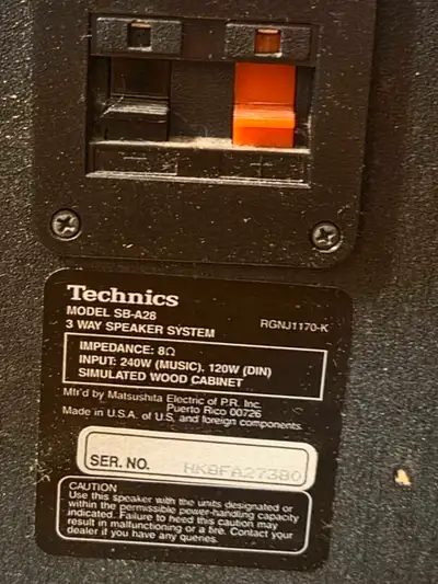 Speakers technics 3 way model, View more