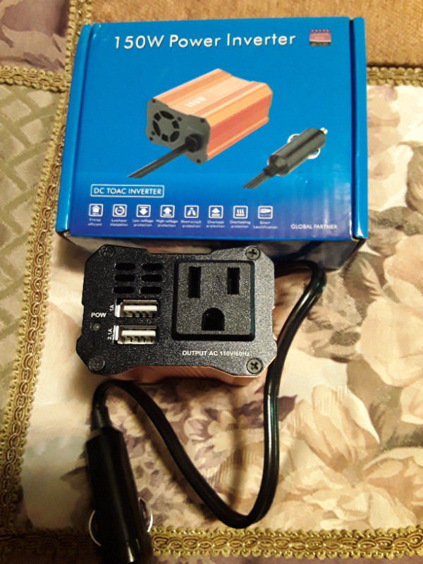 Inverter Car Power DC to AC for Laptop or DVD Travel in General Electronics in City of Halifax