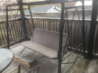 Cushioned Patio Chairs, Patio table and Swing seat