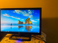 Used 24” AOC Wide Screen LCD Monitor with HDMI (1080)for Sale