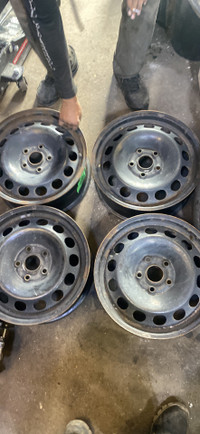 Set of 4 16 steel rims 5x112mm $160 cash and carry 