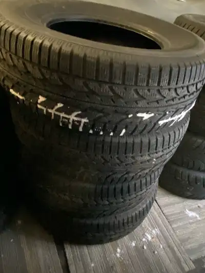 Set of 4 complete 2 at 9/32 other 2 at 6/32 good winter snows no longer needed sold vehicle