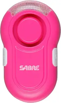 SABRE Clip-On Personal Alarm with LED Safety Light, 120dB Alarm,