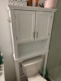 Vanity behind toilet 