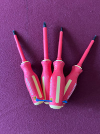 Electrician insulated screwdrivers 