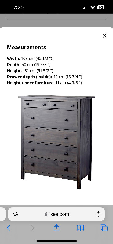 IKEA HEMNES 6-Drawer Dresser in Dressers & Wardrobes in Ottawa - Image 2