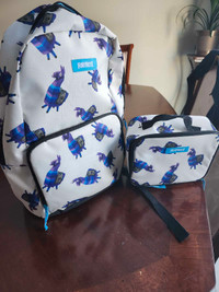 Fortnite backpack and lunchbox