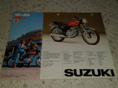 1970 SUZUKI VINTAGE MOTORCYCLE 2-SIDED COLOR BROCHURE/PAMPHLET 4, View more