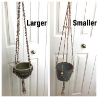 2 Vintage Cowrie Sea Shell Hanging Plant Hangers $20-$25