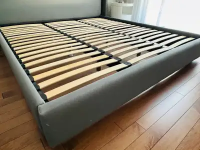 Upholstered Grey King Size Bed Frame, View more