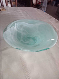 Glass bowl from Spain. 9 in. across the top