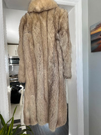 Ladies Blue fox fur coat $325 or bo size 8 great condition