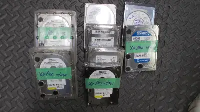 Eight Hard Drives ... 120 - 640G All formatted with OS Package price $75.00