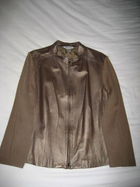 Nygard Gold/Beige Leather Jacket