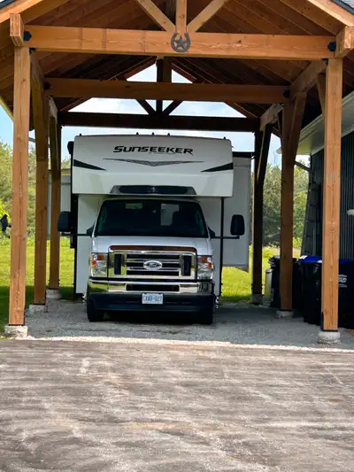 We only used the RV twice for camping. It has never been rented. Immaculately maintained. All one le...