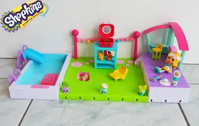 --★SHOPKINS★--piscine + terrasse avec poupée et accessoires, View more