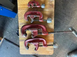 Rigid pipe/tube cutters - good condition 4 sizes , all sold together for $350 1" -3" 3/8"- 2 1/8" 1/...