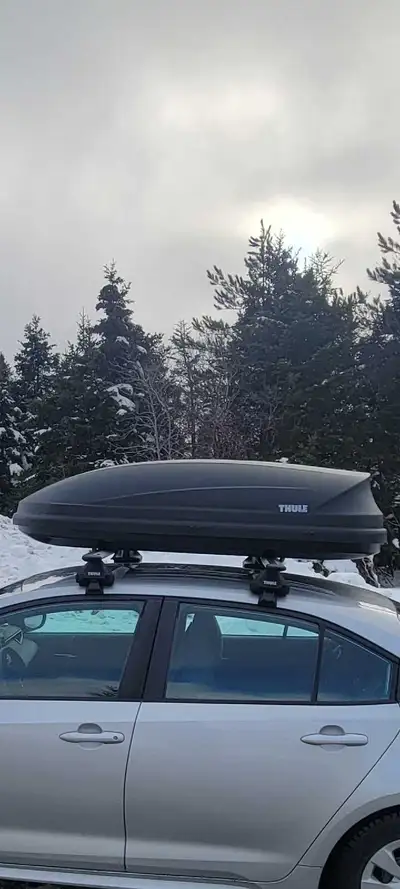 Thule roof rack, and cargo box, View more