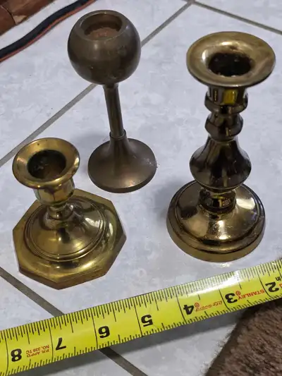 BRASS CANDLESTICK HOLDER. CANDLE HOLDER., View more