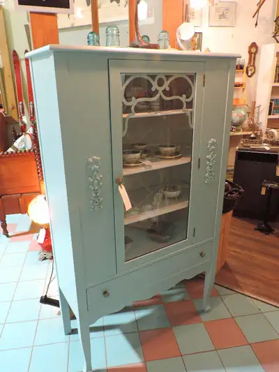 Antique Oak China Cabinet, View more