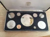 1976 PANAMA 9 COIN SILVER PROOF YEAR SET
