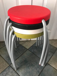 4-pack IKEA Assorted Color Stack Stools (Tabourets), like new